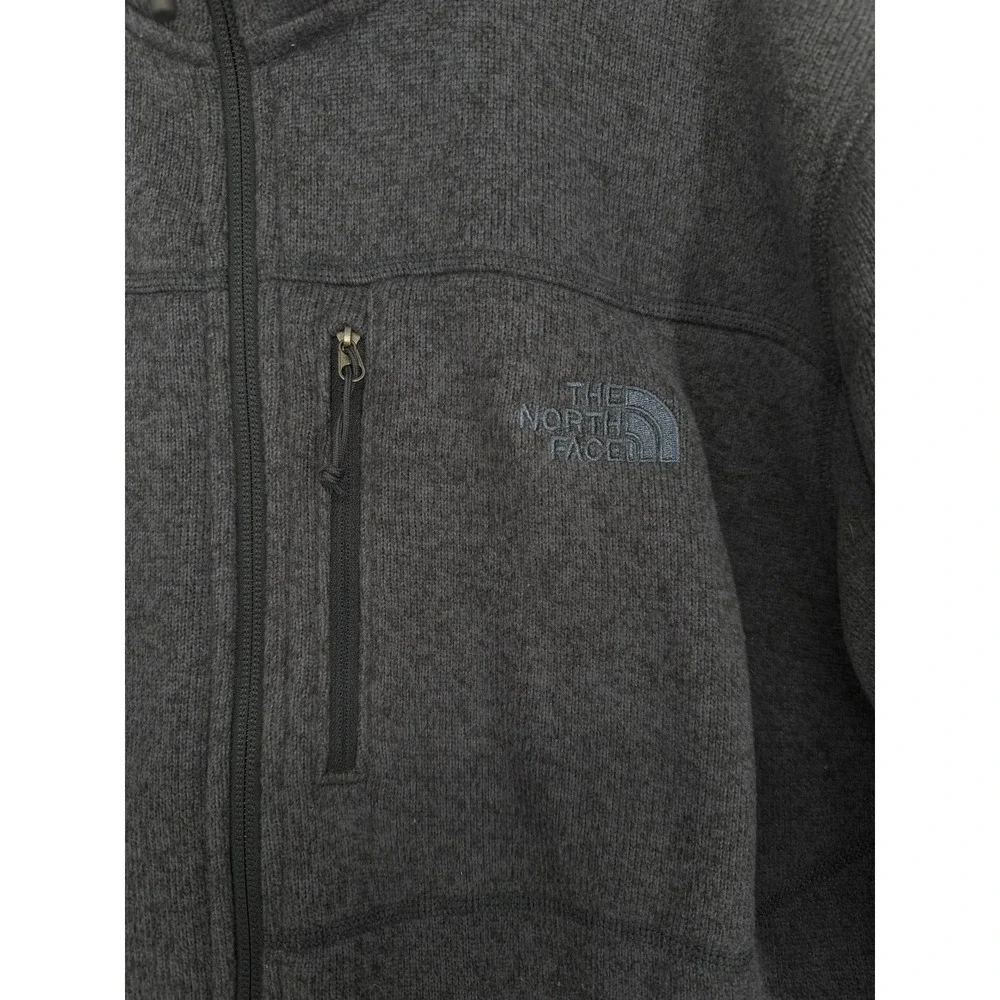 The North Face Fleece Sweater Jacket Mens Size XL Heather Navy Full Zip Up‎ Knit